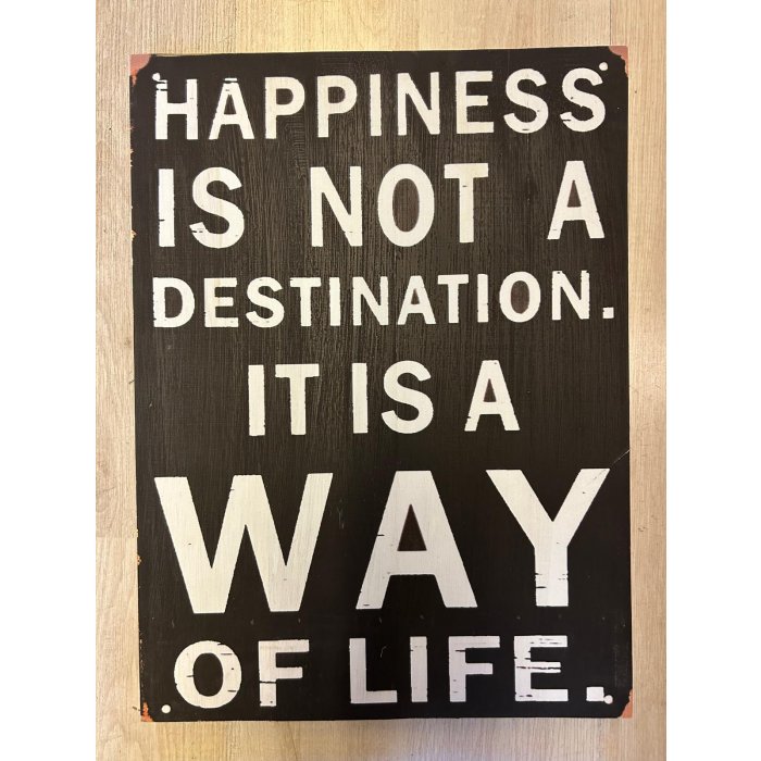 Ahşap Tabela Baskı 30/40 cm -Happıness-60309