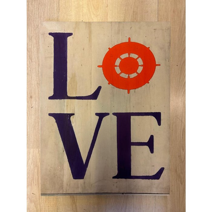 Ahşap Tabela Baskı 30/40 cm -Love-60309