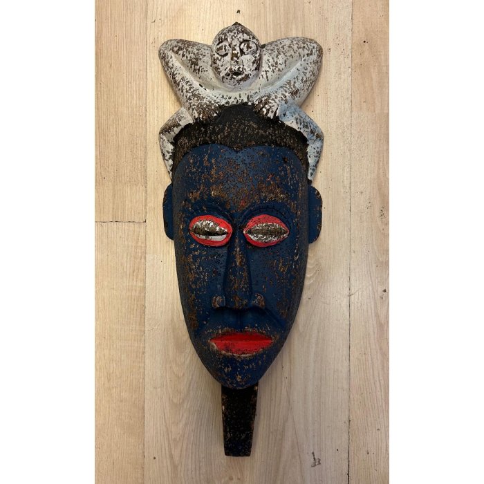 Ahşap Mask Antik h45 cm 56823-5
