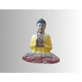 Ahşap El Oyması Buda Heykel 40cm -50669-